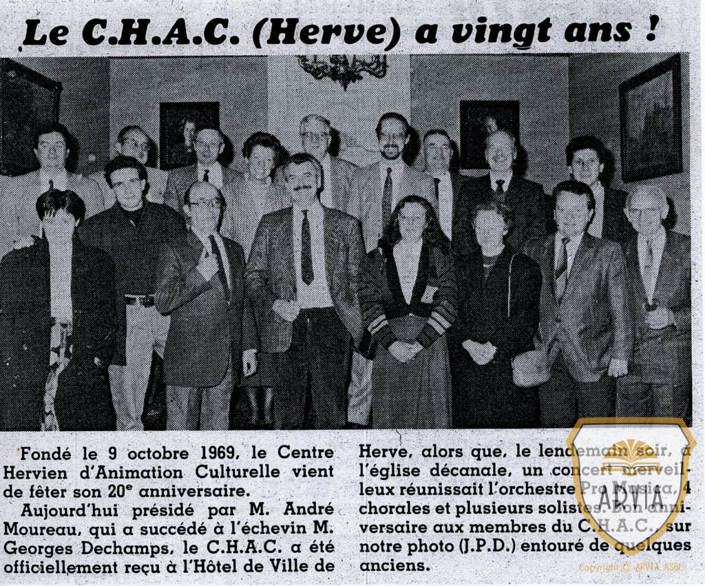 Herve 19 Chac Coupure De Presse Anniversaire Ans Arvia Archives Herve